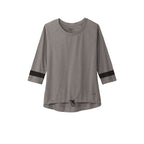 CAPELLA New Era ® Ladies Tri-Blend 3/4-Sleeve Tee - Shadow Grey/ Black Solid