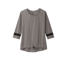 Load image into Gallery viewer, CAPELLA New Era ® Ladies Tri-Blend 3/4-Sleeve Tee - Shadow Grey/ Black Solid