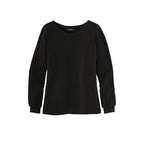 CAPELLA Ladies Luxe Knit Jewel Neck Top - Black
