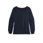 CAPELLA Ladies Luxe Knit Jewel Neck Top - River Blue Navy
