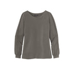 CAPELLA ALUMNI Ladies Luxe Knit Jewel Neck Top - Sterling Grey