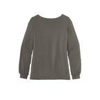 CAPELLA ALUMNI Ladies Luxe Knit Jewel Neck Top - Sterling Grey