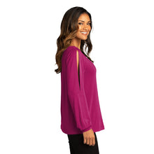 Load image into Gallery viewer, CAPELLA Ladies Luxe Knit Jewel Neck Top - Wild Berry