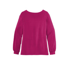 Load image into Gallery viewer, CAPELLA ALUMNI Ladies Luxe Knit Jewel Neck Top - Wild Berry
