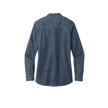 Load image into Gallery viewer, CAPELLA Ladies Long Sleeve Perfect Denim Shirt - Medium Wash