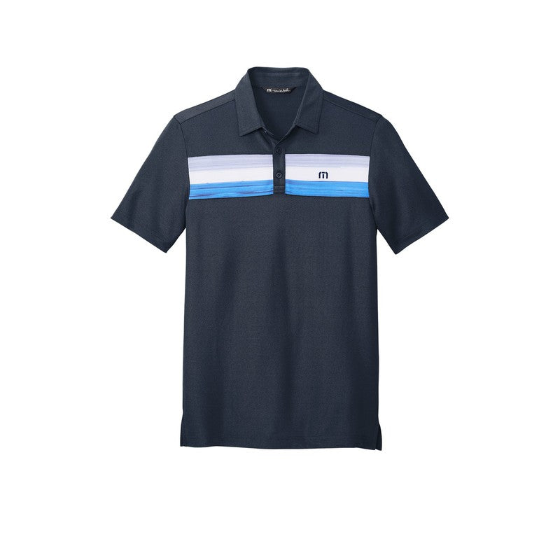 NEW CAPELLA Travis Mathew Cabana Chest Stripe Polo - Blue Nights