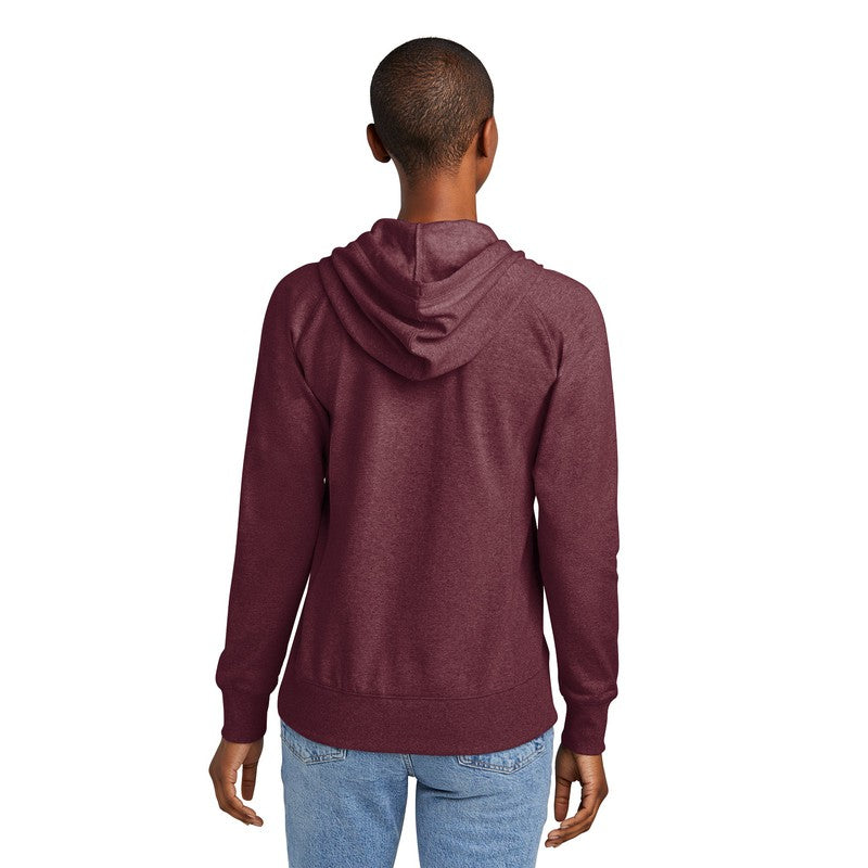 CAPELLA District® Women’s Re-Fleece™ Hoodie - Maroon Heather