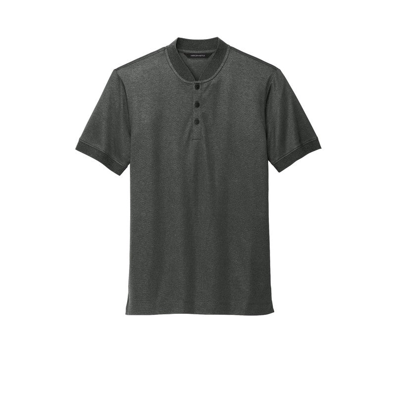 CAPELLA Mercer+Mettle™ Stretch Pique Henley - Anchor Grey Heather