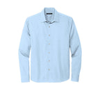 CAPELLA Mercer+Mettle™ Long Sleeve Stretch Woven Shirt - Air Blue End On End
