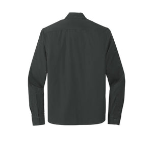 NEW CAPELLA Mercer+Mettle™ Long Sleeve Stretch Woven Shirt - Anchor Grey