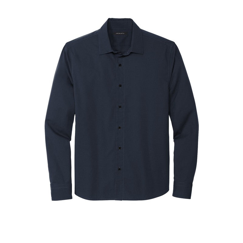 CAPELLA Mercer+Mettle™ Long Sleeve Stretch Woven Shirt - Night Navy