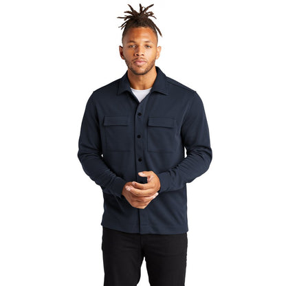 NEW CAPELLA Mercer+Mettle™ Double-Knit Snap Front Jacket - Night Navy