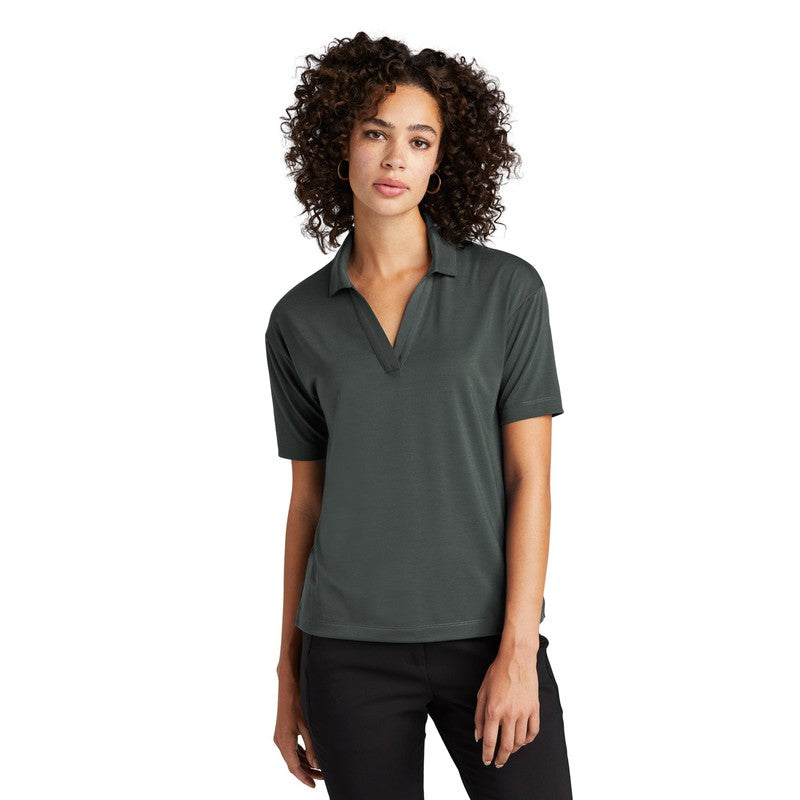 NEW CAPELLA Mercer+Mettle™ Women’s Stretch Jersey Polo -  Anchor Grey