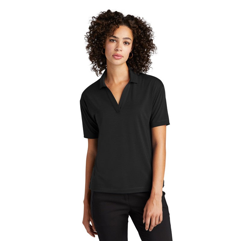 NEW CAPELLA Mercer+Mettle™ Women’s Stretch Jersey Polo -  Deep Black