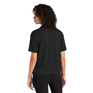 NEW CAPELLA Mercer+Mettle™ Women’s Stretch Jersey Polo -  Deep Black