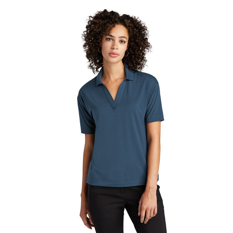 NEW CAPELLA Mercer+Mettle™ Women’s Stretch Jersey Polo   Insignia Blue