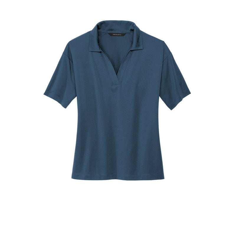 NEW CAPELLA Mercer+Mettle™ Women’s Stretch Jersey Polo   Insignia Blue