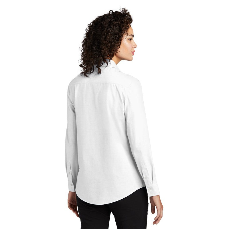 NEW CAPELLA Mercer+Mettle™ Women’s Long Sleeve Stretch Woven Shirt - White