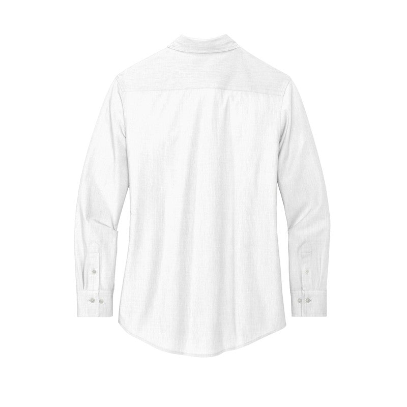 NEW CAPELLA Mercer+Mettle™ Women’s Long Sleeve Stretch Woven Shirt - White