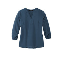 Load image into Gallery viewer, NEW CAPELLA Mercer+Mettle™ Women&#39;s Stretch Crepe 3/4-Sleeve Blouse - Insignia Blue