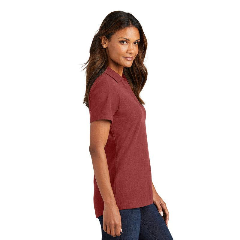 NEW CAPELLA Port Authority® Ladies C-FREE ™ Cotton Blend Pique Polo - Garnet