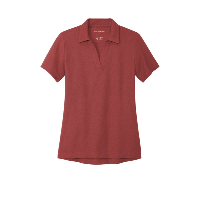 NEW CAPELLA Port Authority® Ladies C-FREE ™ Cotton Blend Pique Polo - Garnet