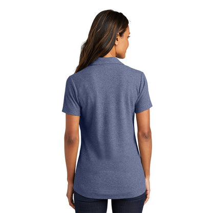 CAPELLA Port Authority® Ladies C-FREE ™ Cotton Blend Pique Polo - Navy Heather