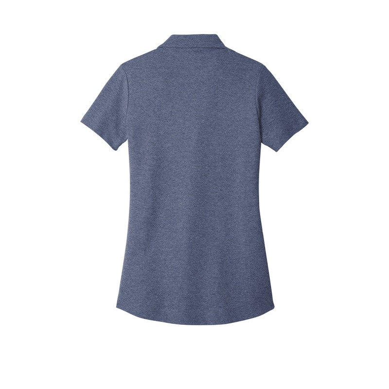 NEW CAPELLA Port Authority® Ladies C-FREE ™ Cotton Blend Pique Polo - Navy Heather