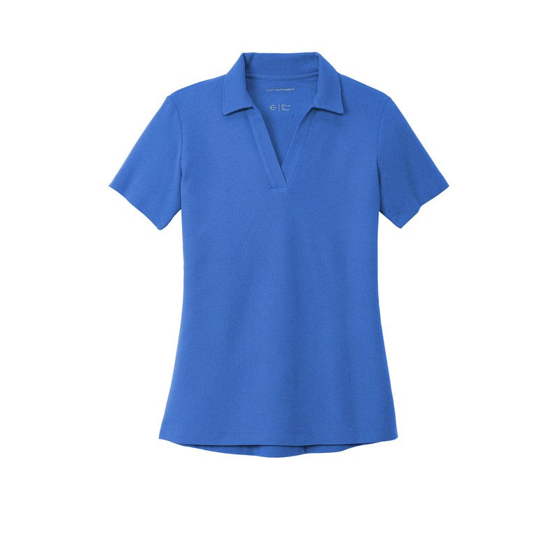 CAPELLA Port Authority® Women's C-FREE® Cotton Blend Pique Polo - True Blue