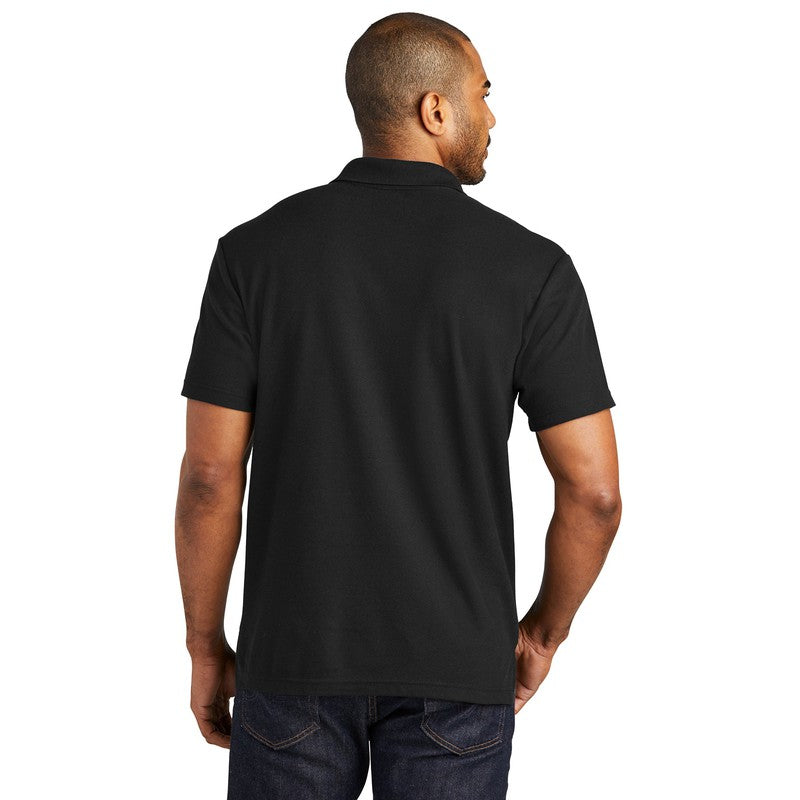 NEW CAPELLA Port Authority® C-FREE ™ Cotton Blend Pique Polo - Black