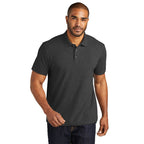 CAPELLA Port Authority® C-FREE ™ Cotton Blend Pique Polo - Charcoal Heather