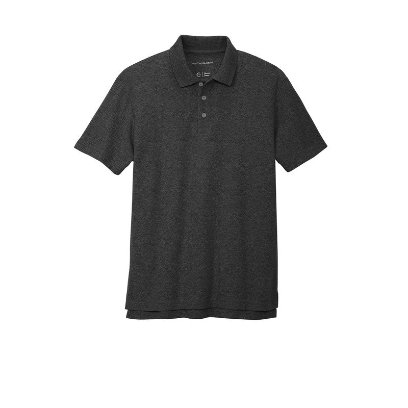 NEW CAPELLA Port Authority® C-FREE ™ Cotton Blend Pique Polo - Charcoal Heather