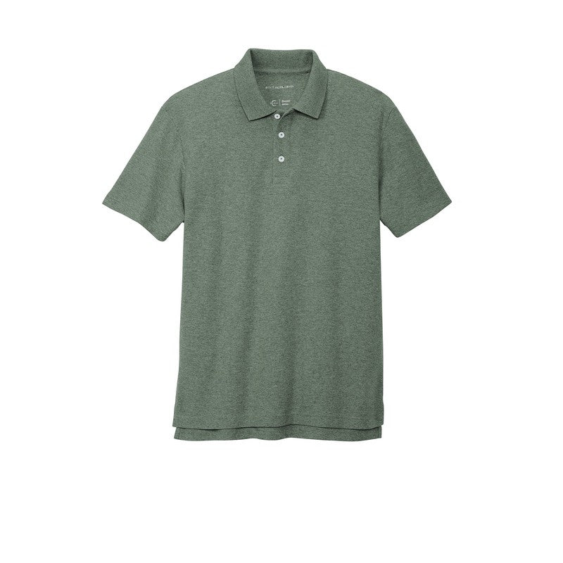 NEW CAPELLA Port Authority® C-FREE ™ Cotton Blend Pique Polo - Dark Green Heather