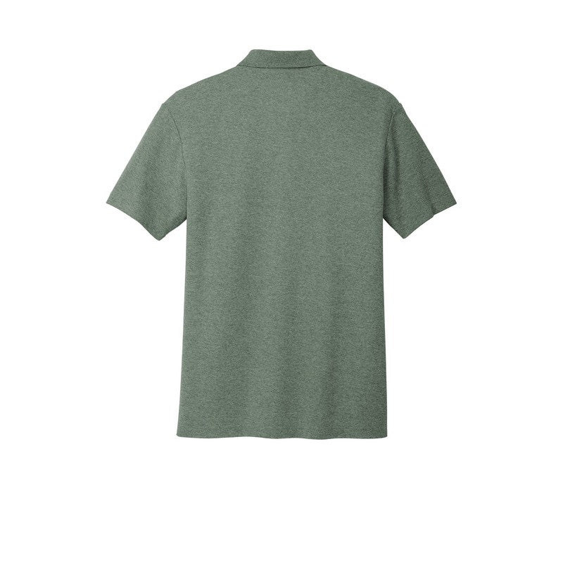 NEW CAPELLA Port Authority® C-FREE ™ Cotton Blend Pique Polo - Dark Green Heather