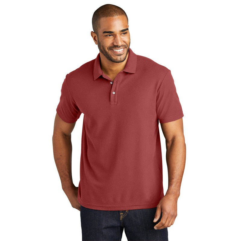 CAPELLA Port Authority® C-FREE ™ Cotton Blend Pique Polo - Garnet