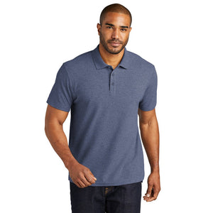 NEW CAPELLA Port Authority® C-FREE ™ Cotton Blend Pique Polo - Navy Heather