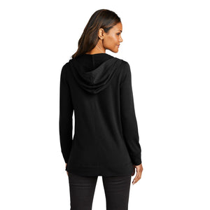 NEW CAPELLA Port Authority® Ladies Microterry Pullover Hoodie - Deep Black