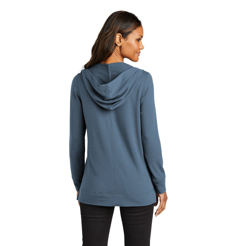 NEW CAPELLA Port Authority® Ladies Microterry Pullover Hoodie - Dusk Blue