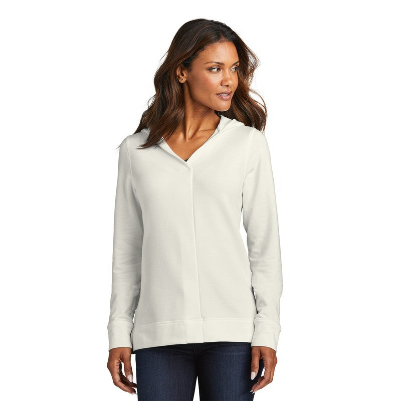 NEW CAPELLA Port Authority® Ladies Microterry Pullover Hoodie - Ivory Chiffon