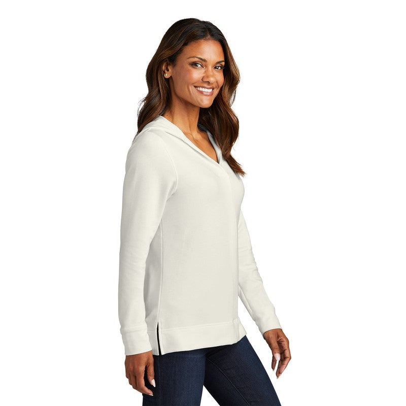 NEW CAPELLA Port Authority® Ladies Microterry Pullover Hoodie - Ivory Chiffon