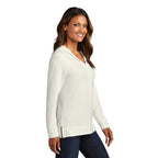 CAPELLA Port Authority® Ladies Microterry Pullover Hoodie - Ivory Chiffon