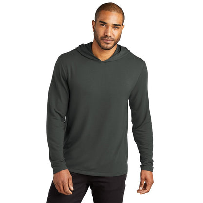 NEW CAPELLA Port Authority® Microterry Pullover Hoodie - Charcoal