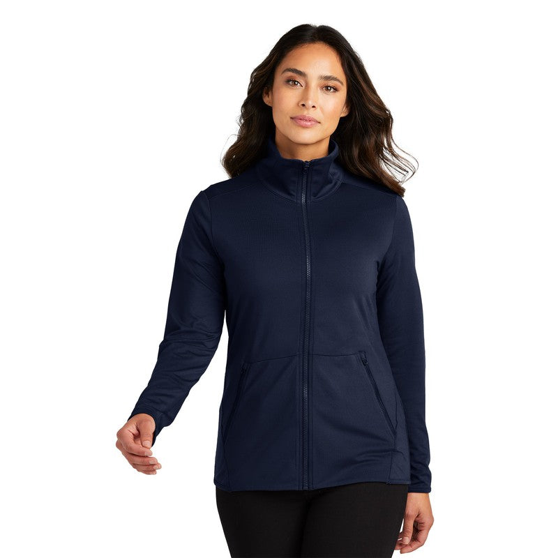CAPELLA Port Authority® Ladies Accord Stretch Fleece Full-Zip - Navy