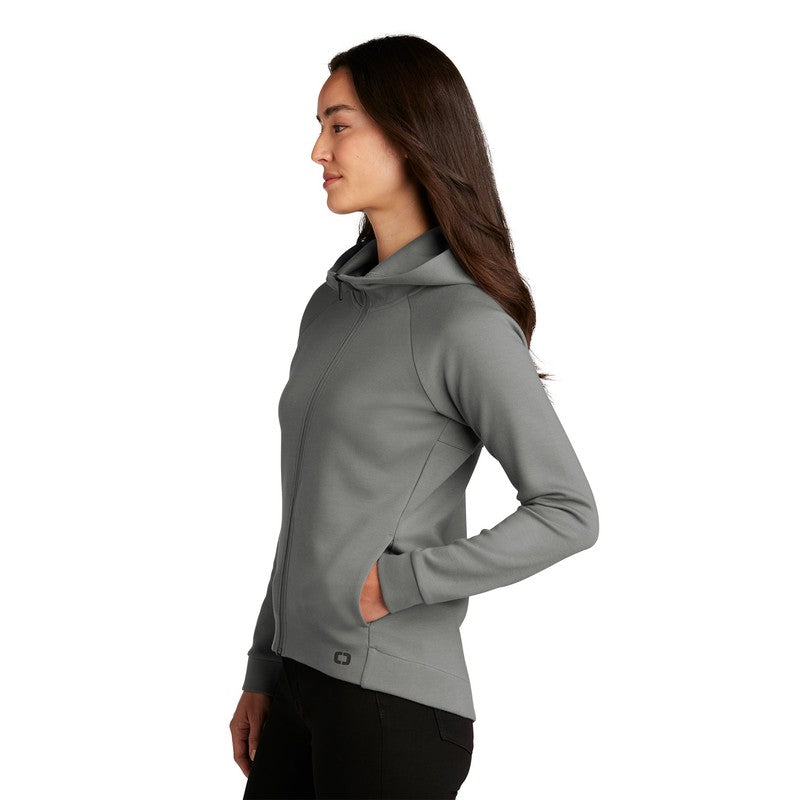 NEW CAPELLA OGIO® Ladies Bolt Full-Zip Hoodie - Turbo Grey