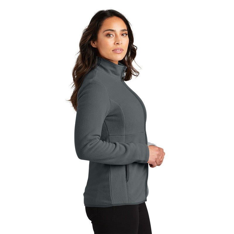 NEW CAPELLA Port Authority® Ladies Connection Fleece Jacket - Charcoal