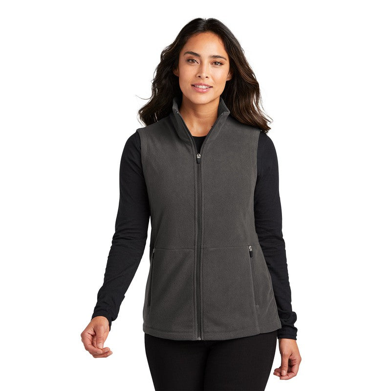 NEW CAPELLA Port Authority® Ladies Accord Microfleece Vest - Pewter