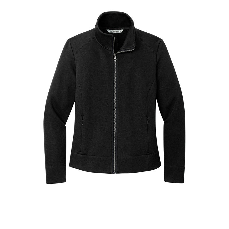 NEW CAPELLA Port Authority® Ladies Network Fleece Jacket - Deep Black