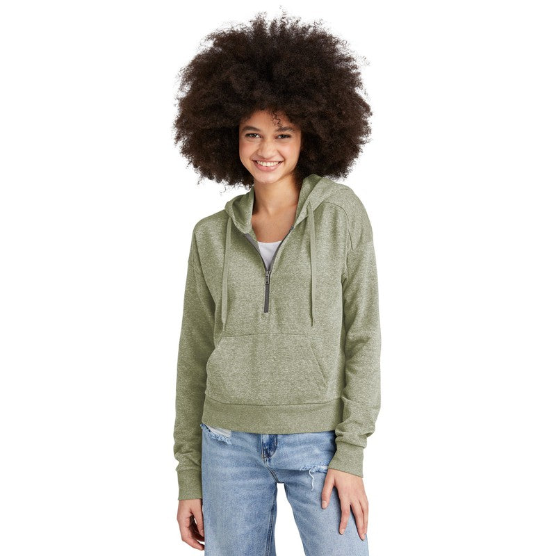 NEW CAPELLA District® Women’s Perfect Tri® Fleece 1/2-Zip Pullover - Military Green Frost