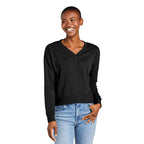 CAPELLA District® Women’s Perfect Tri® Fleece V-Neck Sweatshirt - Black