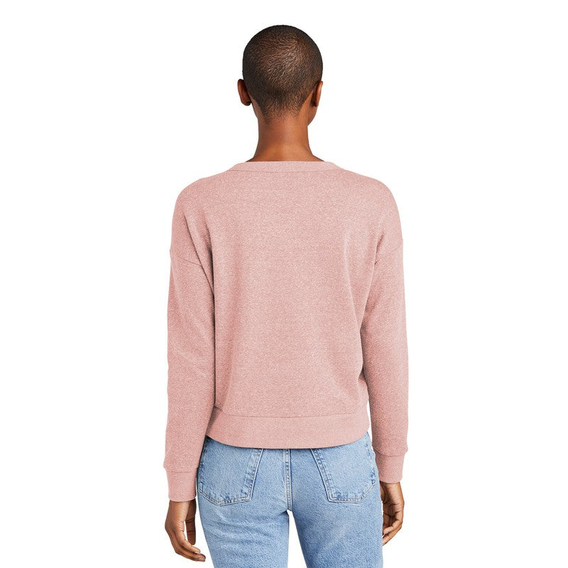 CAPELLA District® Women’s Perfect Tri® Fleece V-Neck Sweatshirt - Blush Frost